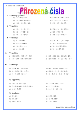 Algebraické výrazy – výrazy s proměnnou