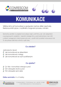 komunikace - Conrescom.cz