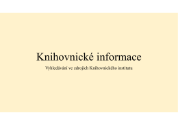 Knihovnické informace