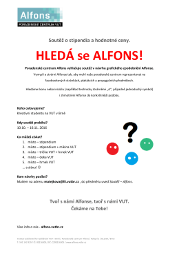 HLEDÁ se ALFONS! - Poradenské centrum Alfons