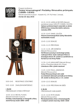 Program konference Český kinematograf ve formátu pdf