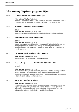 Program v pdf - Dům kultury Teplice
