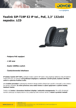 Yealink SIP-T19P E2 IP tel., PoE, 2,3" 132x64 nepodsv