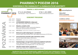 Pozvánka-Pharmacy Podzim 2016