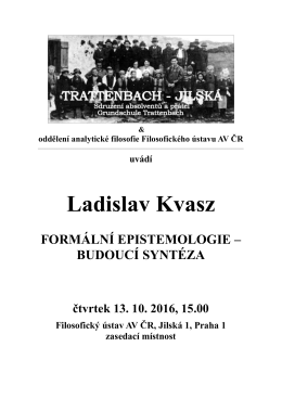 Ladislav Kvasz - Filosofický ústav AV ČR
