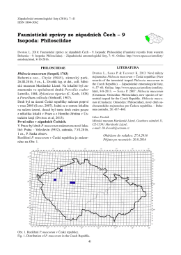 Faunistické zprávy ze západních Čech – 9 Isopoda: Philosciidae