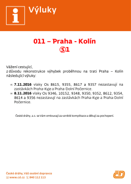 011 – Praha - Kolín 1