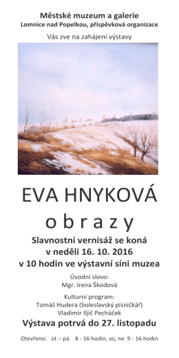 Eva Hnyková - Lomnice nad Popelkou
