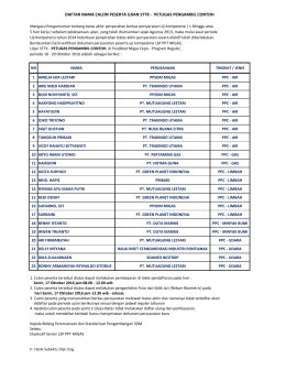 daftar nama calon peserta ujian sttk - petugas