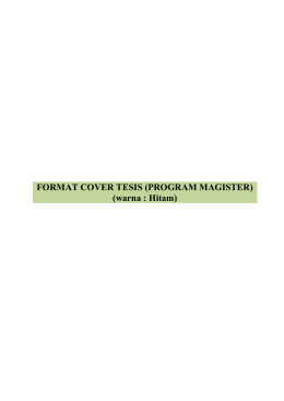 FORMAT COVER TESIS (PROGRAM MAGISTER) (warna : Hitam)