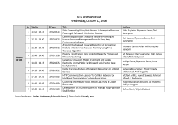 ICTS Attendance List Wednesday, October 12, 2016