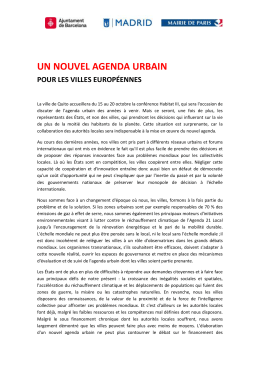 un nouvel agenda urbain - Ajuntament de Barcelona