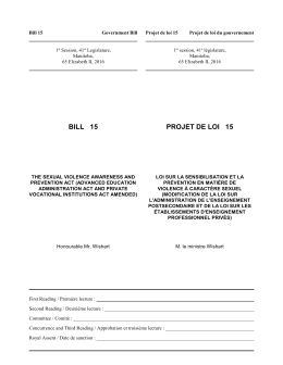 bill 15 projet de loi 15