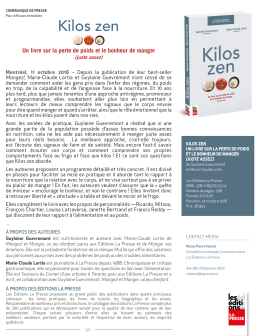 Kilos zen - Les Éditions La Presse