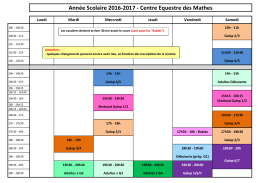 Année Scolaire 2016-2017 - Centre Equestre des Mathes