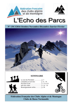 Echo des Parcs -130 - Club alpin français du Pays de Flers