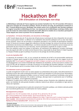 Hackathon BnF - Bibliothèque nationale de France