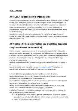 Règlement - DuckRace 06