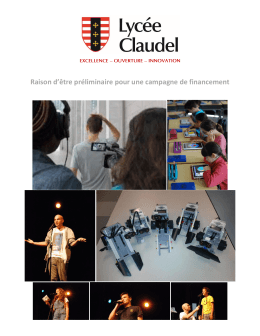 Raison d`être - La Fondation du Lycée Claudel