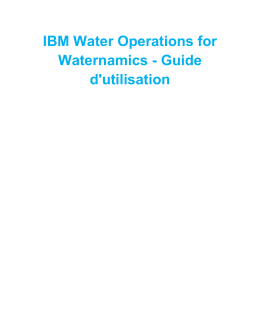 IBM Water Operations for Waternamics