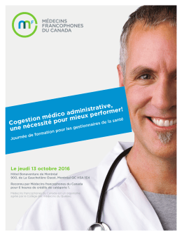 Consulter le programme - Médecins francophones du Canada
