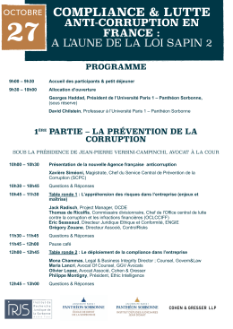 Programe Droit pénal - IRJS - Université Paris 1 Panthéon