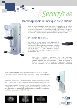Mammographie numérique plein champ