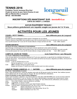 Longueuil - Tennis40-0.ca