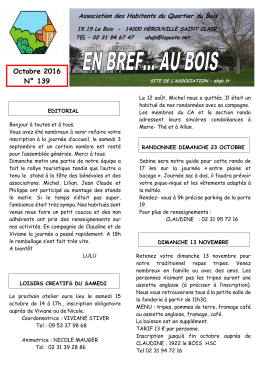 journal d`octobre - Bienvenue sur AHQB.FR