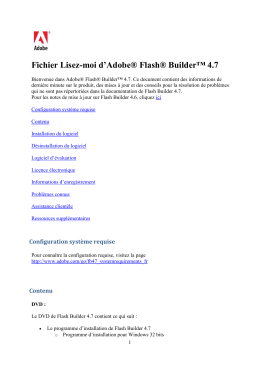 Fichier Lisez-moi d`Adobe® Flash® Builder™ 4.7