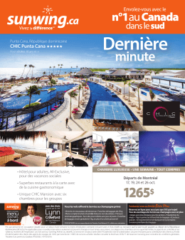 Vacances luxueuses de dernière minute au CHIC Punta Cana à