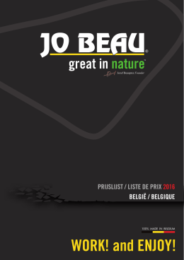 PDF Jo Beau Prijslijst België 2016