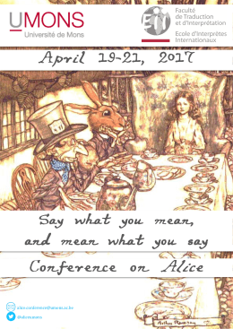 April 19-21, 2017 Conference on Alice