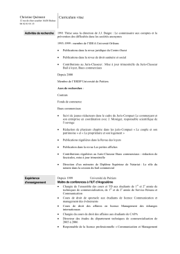 CV contemporain - College Juridique franco
