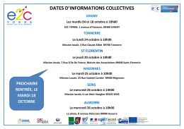 dates d`informations collectives