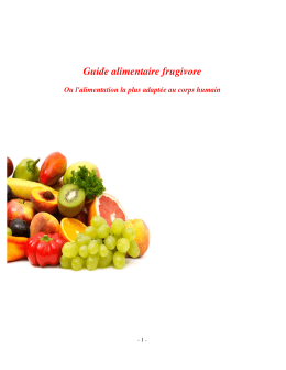 Télécharger le guide - Guide Alimentaire Frugivore