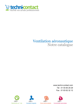 Ventilation aéronautique Notre catalogue - Techni