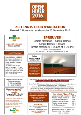 open hivers 2016 - Tennis Club Arcachon