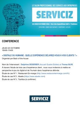 conference - Accueil Quatre Etoiles