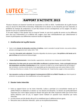 rapport d`activite 2015