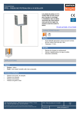 PPD Pieds de poteau en U à sceller - Simpson Strong-Tie