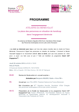 programme - France Bénévolat