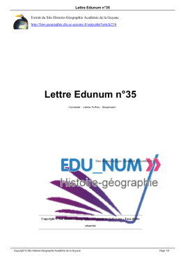 Lettre Edunum n°35 - Site Histoire