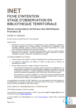 fiche d`intention stage d`observation en bibliotheque territoriale