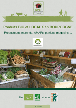 Produits BIO et LOCAUX en BOURGOGNE