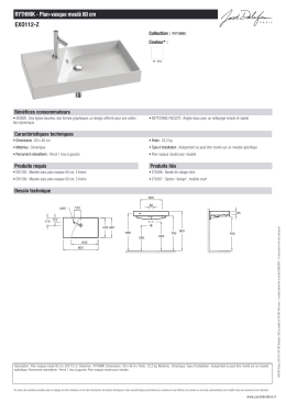 EXO112-Z RYTHMIK - Plan-vasque meulé 80 cm