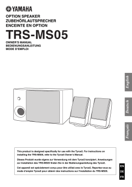 TRS-MS05 Owner`s Manual