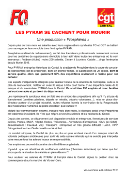 Voir tract - CGT du Cantal