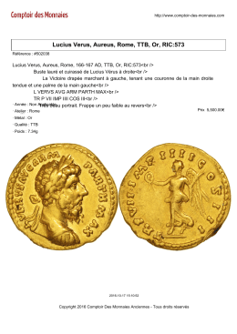 Lucius Verus, Aureus, Rome, TTB, Or, RIC:573