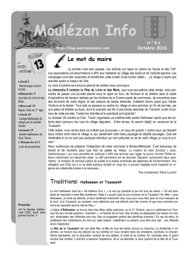 Bulletin n°86-Octobre 2016 - Blog de la mairie de Moulézan